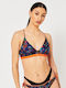 Superdry Bikini Triunghi Floral Albastru marin