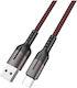 Lamtech Braided / Regular USB 2.0 Cable USB-C male - USB-A 100W PD Μαύρο 1.2m LAM111849
