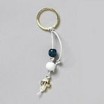 Bellissimo Metal Christening Charm Keychain Blue 50pcs