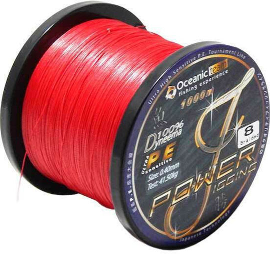 Oceanic Power Jigging Team x8 Fishing Filament 1000m / 0.4mm