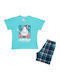 Minerva Kids' Pajamas Summer Turquoise Vibes