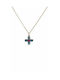 Mertzios.gr Women's Cross from Rose Gold Plated Silver with Chain