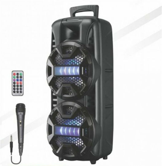 Party Karaoke-Lautsprecher mit Kabelgebundenem Mikrofon und Lichteffekten LT 2805 Schwarz