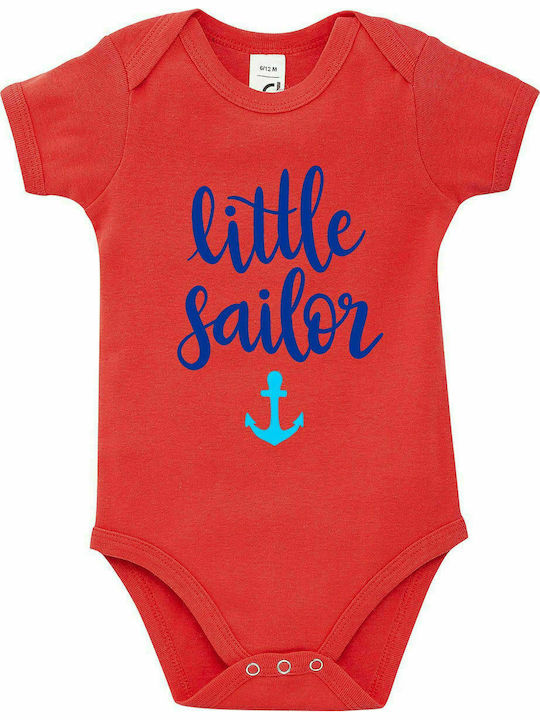 Baby shorts " Little Sailor, Anchor ", Coral