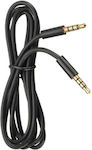 Andowl TRRS 3.5mm male - 3.5mm male Cable Black 1m (1M -SGL)