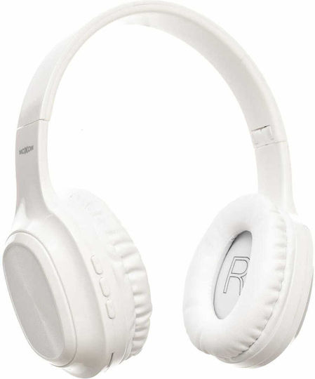 Moxom MX-WL26 Ασύρματα Bluetooth Over Ear Ακουστικά με 9 ώρες Λειτουργίας Λευκά