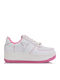 Rebound Damen Flatforms Sneakers White Pink