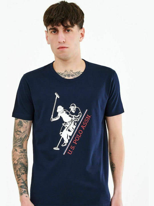 U.S. Polo Assn. T-shirt Bărbătesc cu Mânecă Scurtă Albastru marin