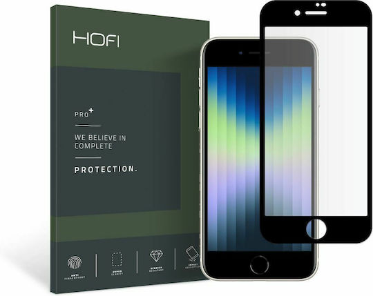 Hofi Pro+ Full Face Tempered Glass Μαύρο (iPhone SE 2022 / 2020 / 8 / 7)