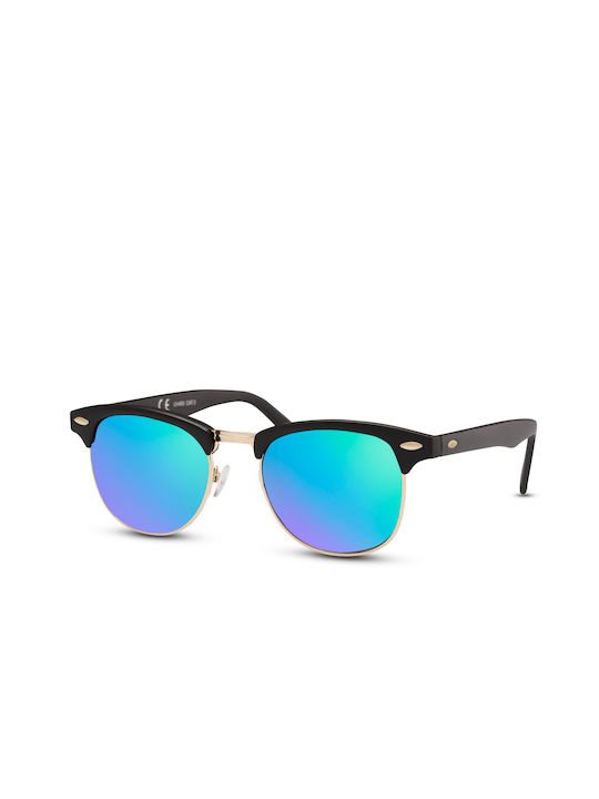 Solo-Solis Sunglasses with Black Frame and Blue Lens NDL771