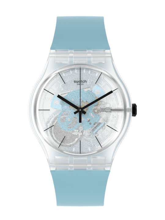 Swatch Daze Ανδρικό Ρολόι 41mm Μπαταρίας με Μπλ...