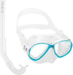 CressiSub Diving Mask with Breathing Tube Children's Perla VIP Junior Transparent/Aqua