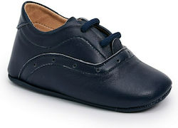 Gorgino Blue Baptism Leather Soft Sole Oxfords