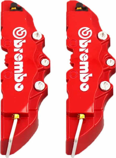 Brake Calipers 2pcs Decorative Brake Caliper Covers Red 17cm with Brembo Logo