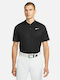 Nike Victory Men's Athletic Short Sleeve Blouse Dri-Fit with Buttons Black