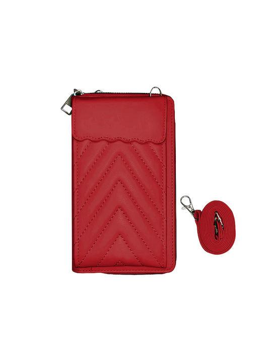 227806 WOMEN'S PURSE WITH MOBILE PHONE POUCH V-STORE_RED