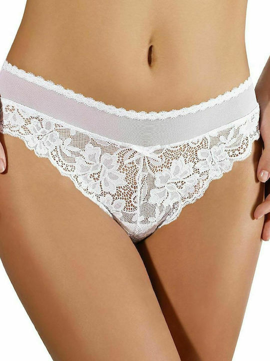 Ewana Women's Slip with Lace White