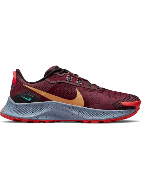 Nike Pegasus Trail 3 Ανδρικά Αθλητικά Παπούτσια Trail Running Dark Beetroot / Black / Bright Crimson / Wheat