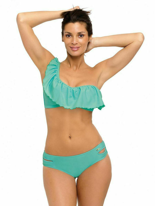 Marko Bikini Set One Shoulder Top & Slip Bottom...