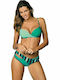 Marko Underwire Bikini Set Bra & Slip Bottom with Adjustable Straps Turquoise