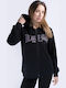 Golspie Women's Sweatshirt Jacket Hooded Black
