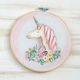 Parisis Taufdekoration aus Holz Einhorn 20x20cm 1cm