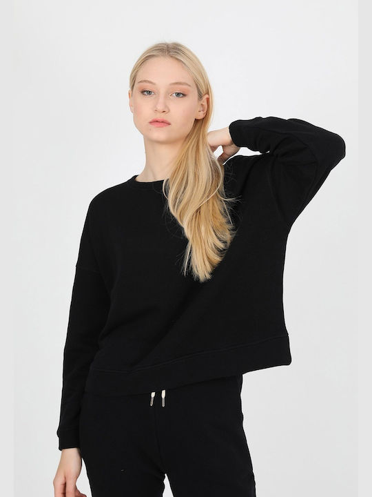 John Frank Women's Long Sweatshirt Black