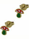 Mertzios.gr Gold Studs Kids Earrings Mushrooms 14K