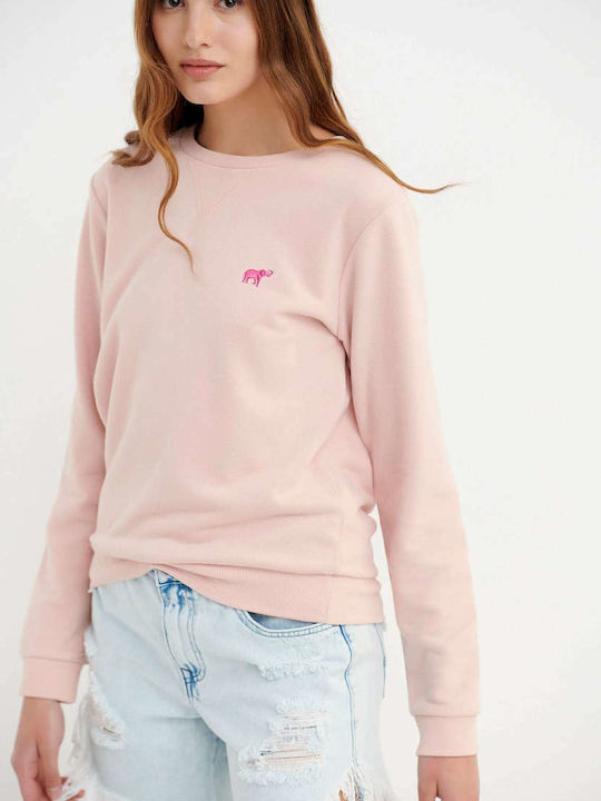 Funky Buddha Women's Sweatshirt Soft Pink