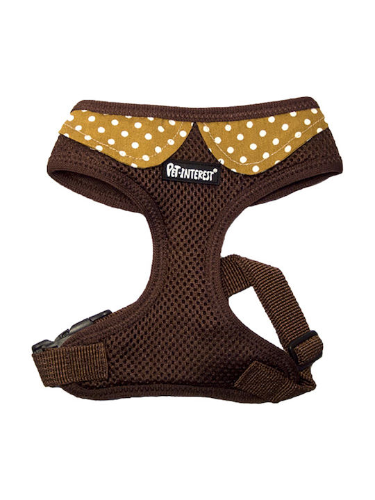 Pet Interest Dog Harness Vest Mesh Collar Brown X-Small 5453-XS