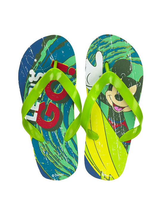 Stamion Παιδικές Σαγιονάρες Flip Flops Mickey Πράσινες