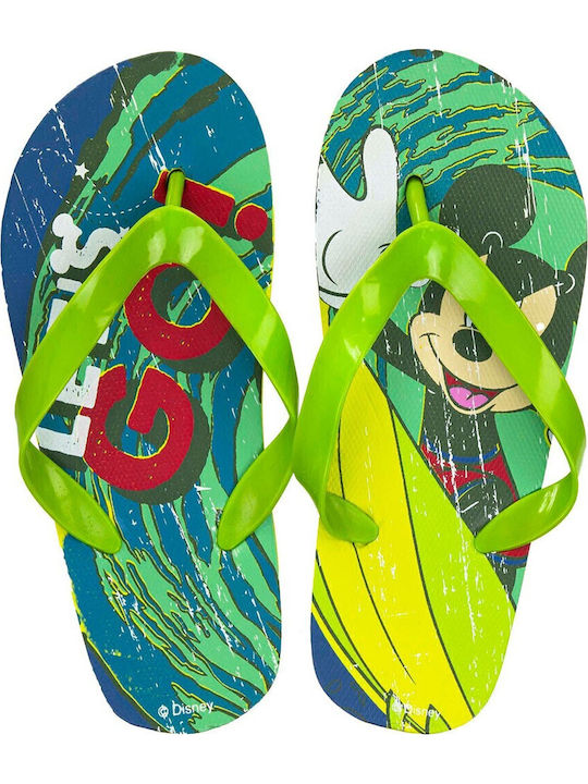 Kids' Flip Flops Mickey Green Mouse