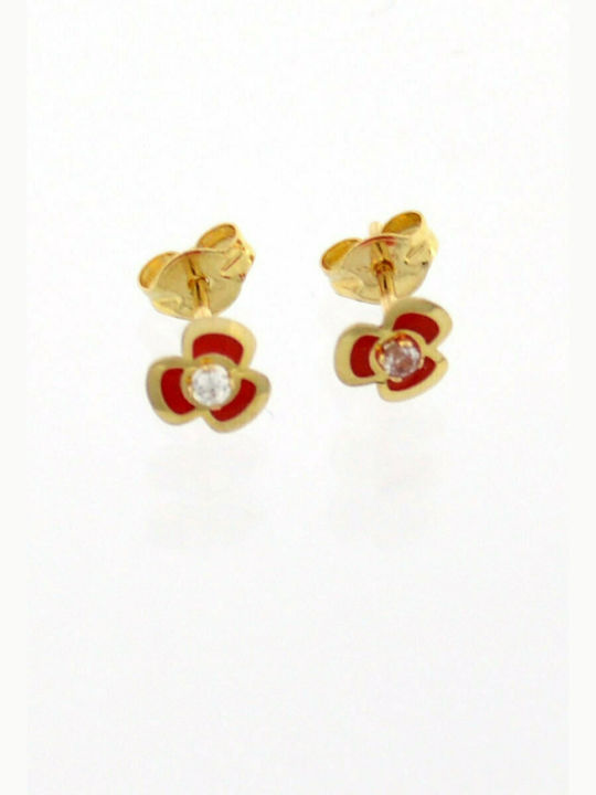 Mertzios.gr Gold Studs Kids Earrings 14K