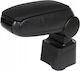 Car Leather Armrest for Volkswagen Polo V Black