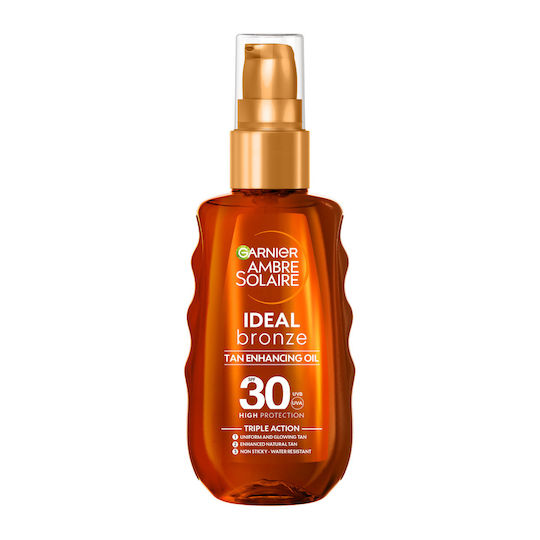 Garnier Ambre Solaire Ideal Bronze Αντηλιακό Λάδι Σώματος SPF30 σε Spray 150ml