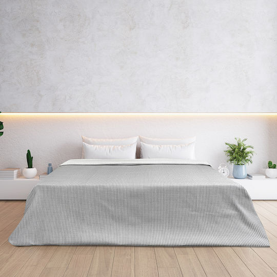Beauty Home Cross Matelasse Κουβέρτα Πικέ Μονή 170x270εκ. Γκρι