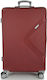 Playbags Large Travel Suitcase Hard Burgundy with 4 Wheels Height 75cm