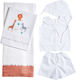 Nuova Vita Set Christening Oilcloths White 3 Pi...