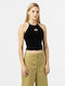 Chain Lake Women's Summer Crop Top Cotton Sleeveless Black