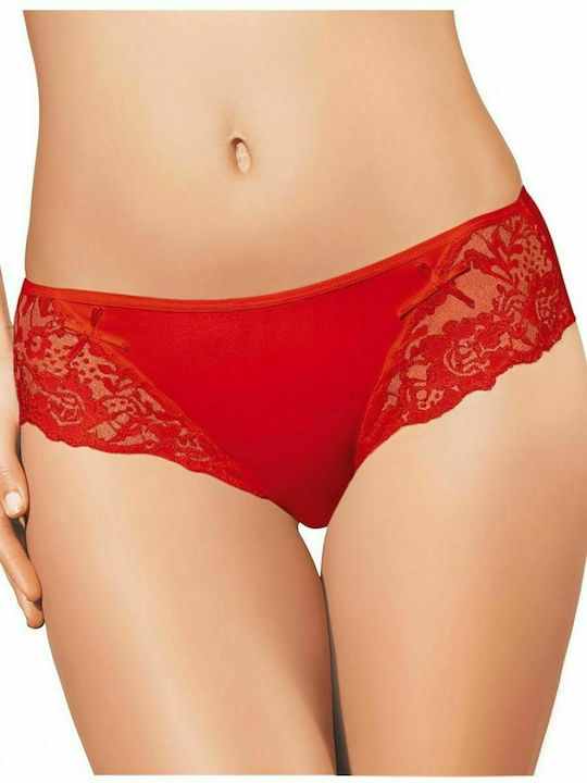 Ewana Women's Slip with Lace Red