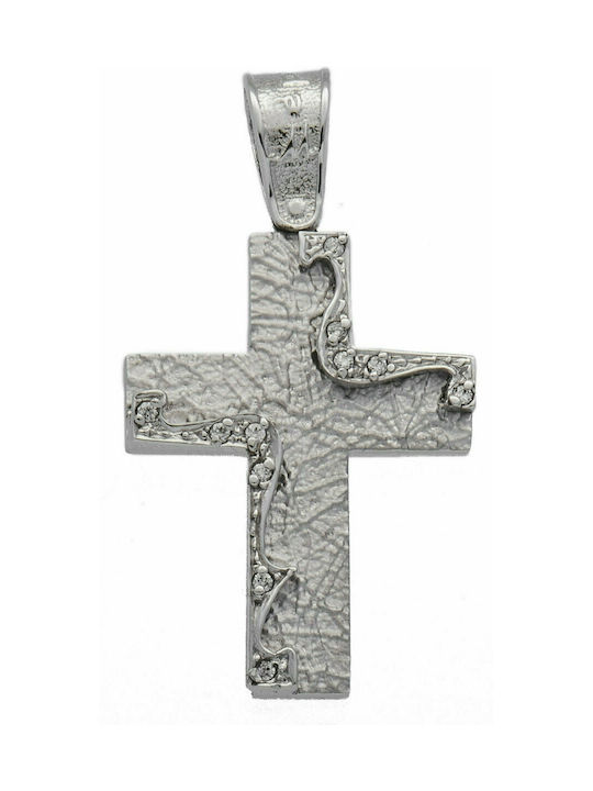 Mertzios.gr White Gold Cross 14K