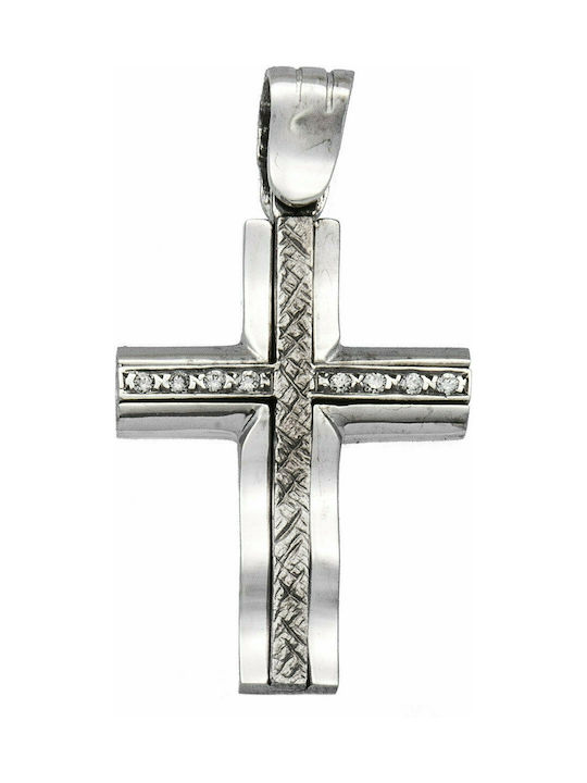 Mertzios.gr White Gold Cross 14K