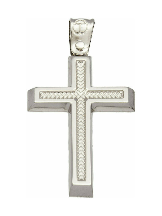 Mertzios.gr White Gold Cross 14K