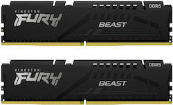 Kingston Fury Beast 64GB DDR5 με 2 Modules 2x32GB Kingston Fury Beast 64GB DDR5 με 2 Modules 2x32GB