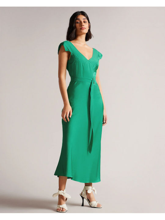 Sommer Midi Damenkleid für Hochzeit - Taufe Grün