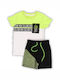 New College Kids Set with Shorts Summer 2pcs Green