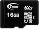 TeamGroup 500x microSDHC 16GB Clasa 10 U1 UHS-I cu adaptor