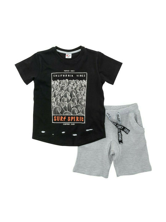 Funky Kids Set with Shorts Summer 2pcs Black