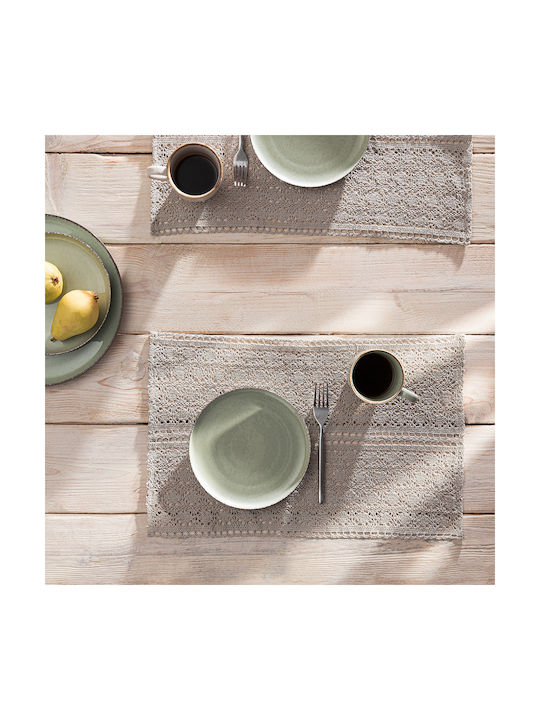 Gofis Home Crochet Platzdeckchen Stoff Wet Sand...