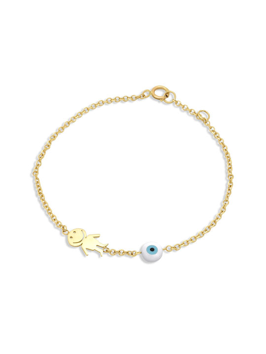 14K Gold Children's Bracelet with Peephole